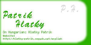 patrik hlatky business card